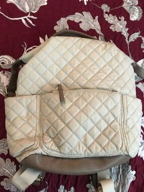 Tommy Bahama Quilted Cream Women's Backpack - Stylish Everyday Bag